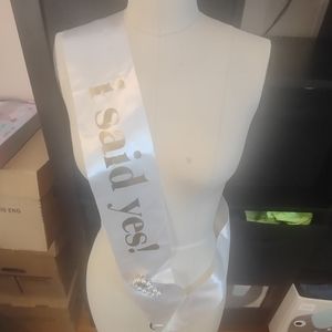 ❤️I said yes sash with pin